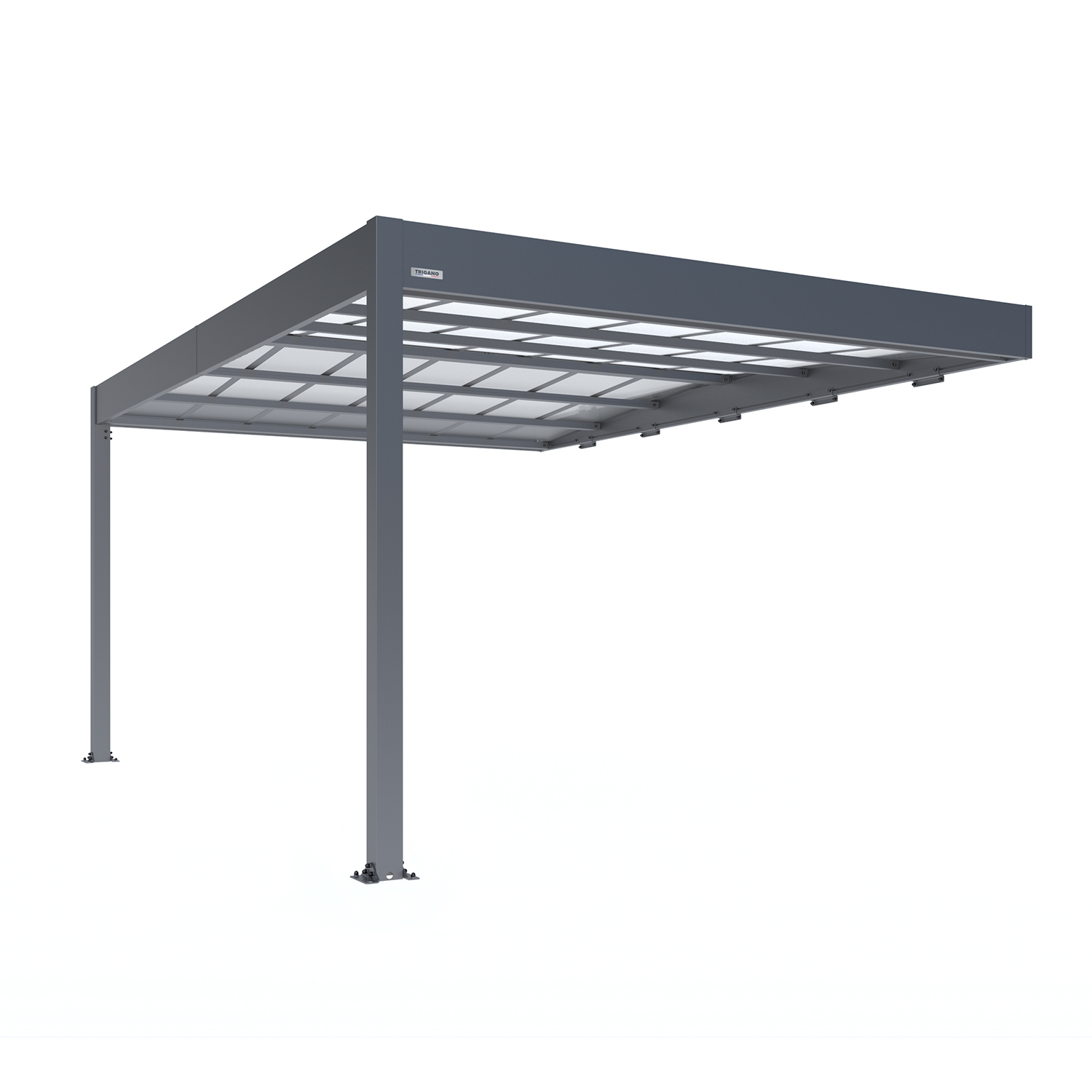 Carport adossé aluminium Trigano LIBECCIO WALL 16 m² | Compact, Robuste & Sécurisé