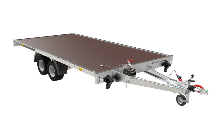 Remorque plate basculante 400×200 UNIPLAT 4020S P 2700 kg | Compact, Robuste & Sécurisé