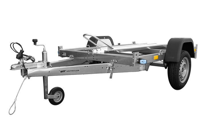 Remorque moto 1 rail unitraler sans plancher | Compact, Robuste & Sécurisé