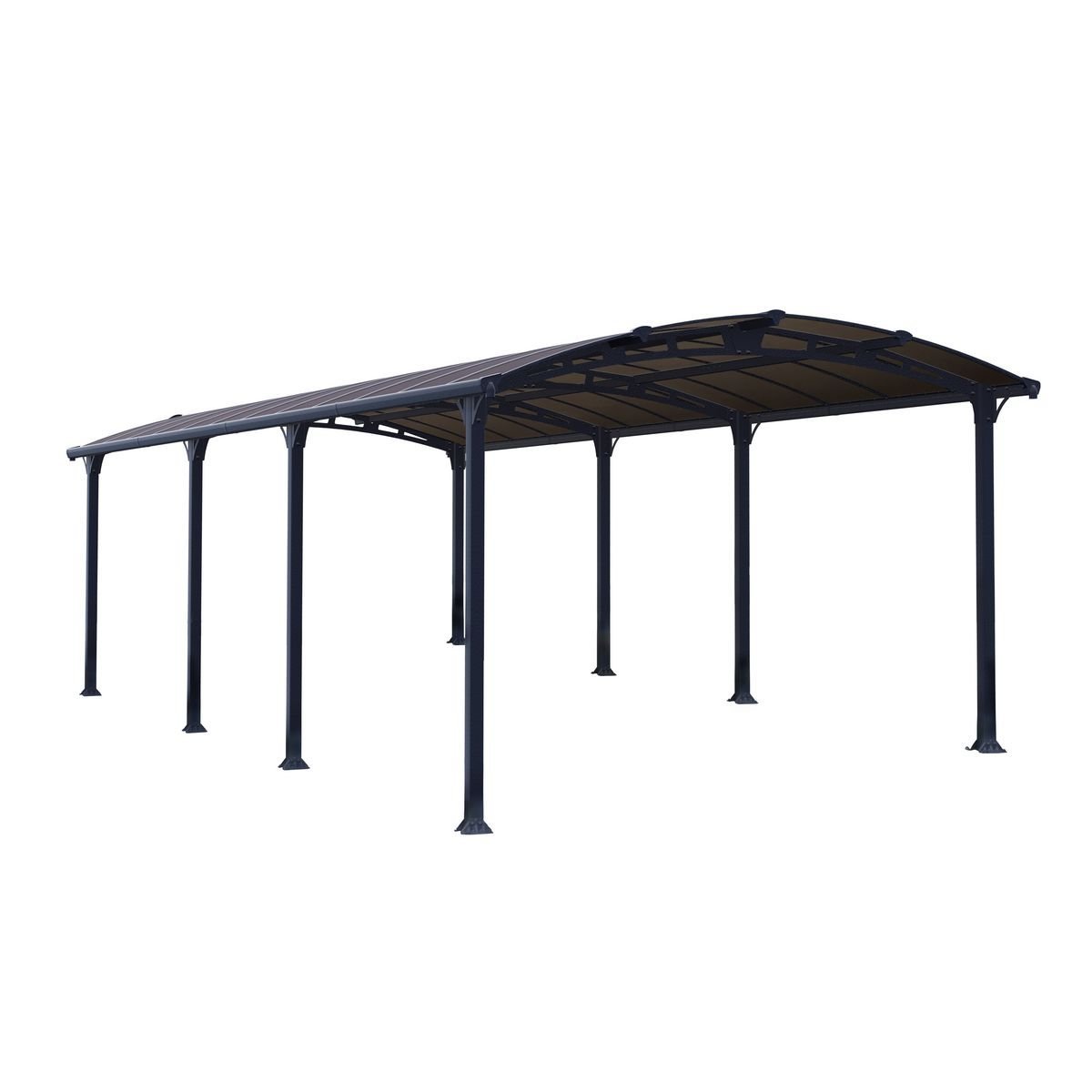 Carport en aluminium ARCADIA 8500 26,4 mètres carré gris | Compact, Robuste & Sécurisé – Image 2