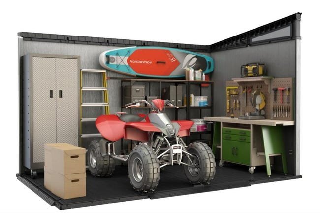 Abris de jardin ARTISAN 117 en résine KETER gris 7,4m² | Compact, Robuste & Sécurisé – Image 3