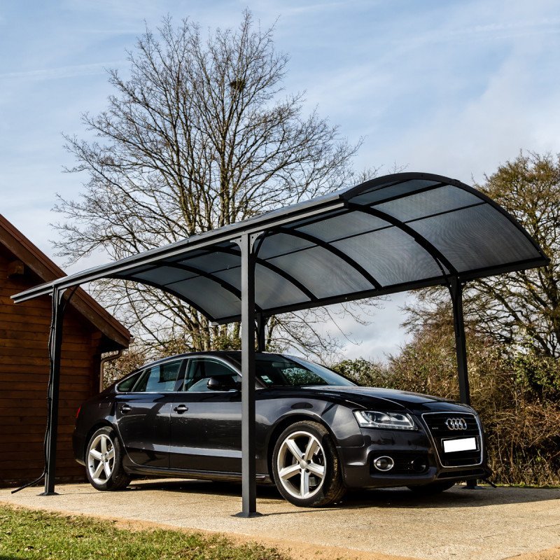 Carport 1 voiture 14,62m² en aluminium et polycarbonate | Compact, Robuste & Sécurisé – Image 6