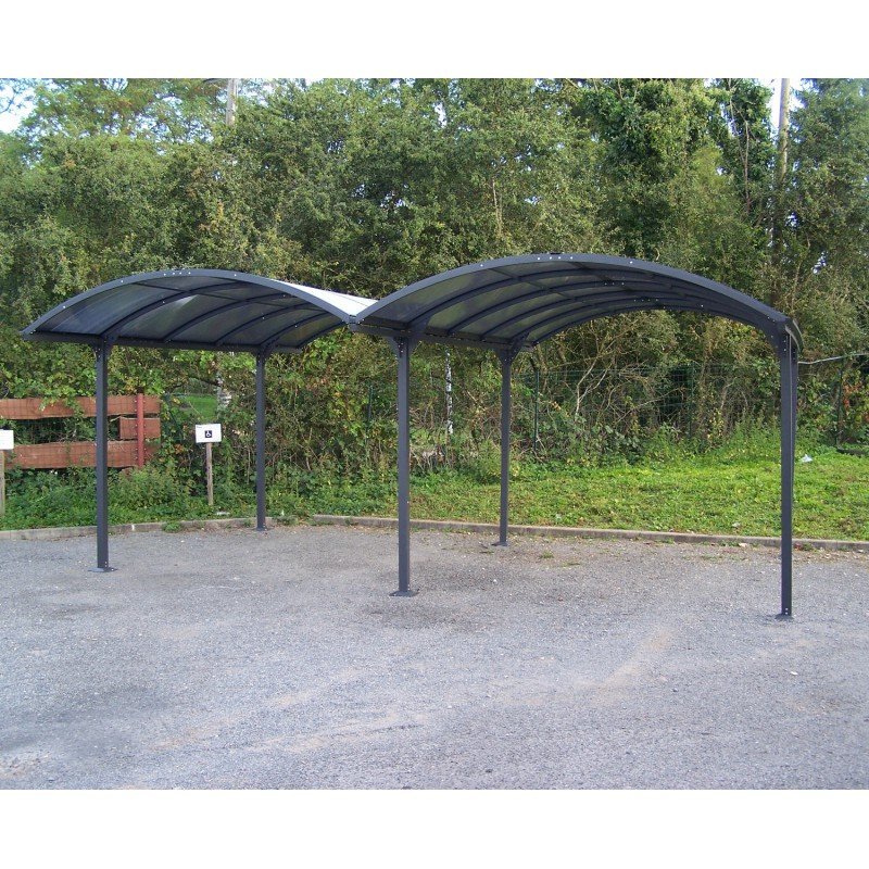 Carport 2 voitures en aluminium et polycarbonate 6mm ANTI-UV – Habrita | Compact, Robuste & Sécurisé – Image 2