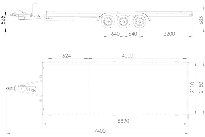 Dépanneuse UNITRAILER UNIPLAT 600/3 S à trois essieux 600×215 3500 KG | Compact, Robuste & Sécurisé – Image 2