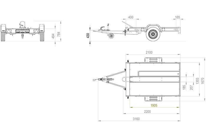 Petite remorque moto UNITRAILER MOTO 1 | Compact, Robuste & Sécurisé – Image 9