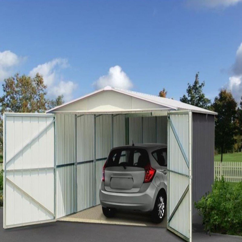Garage métal YARDMASTER anthracite 15,50m2 | Compact, Robuste & Sécurisé – Image 3