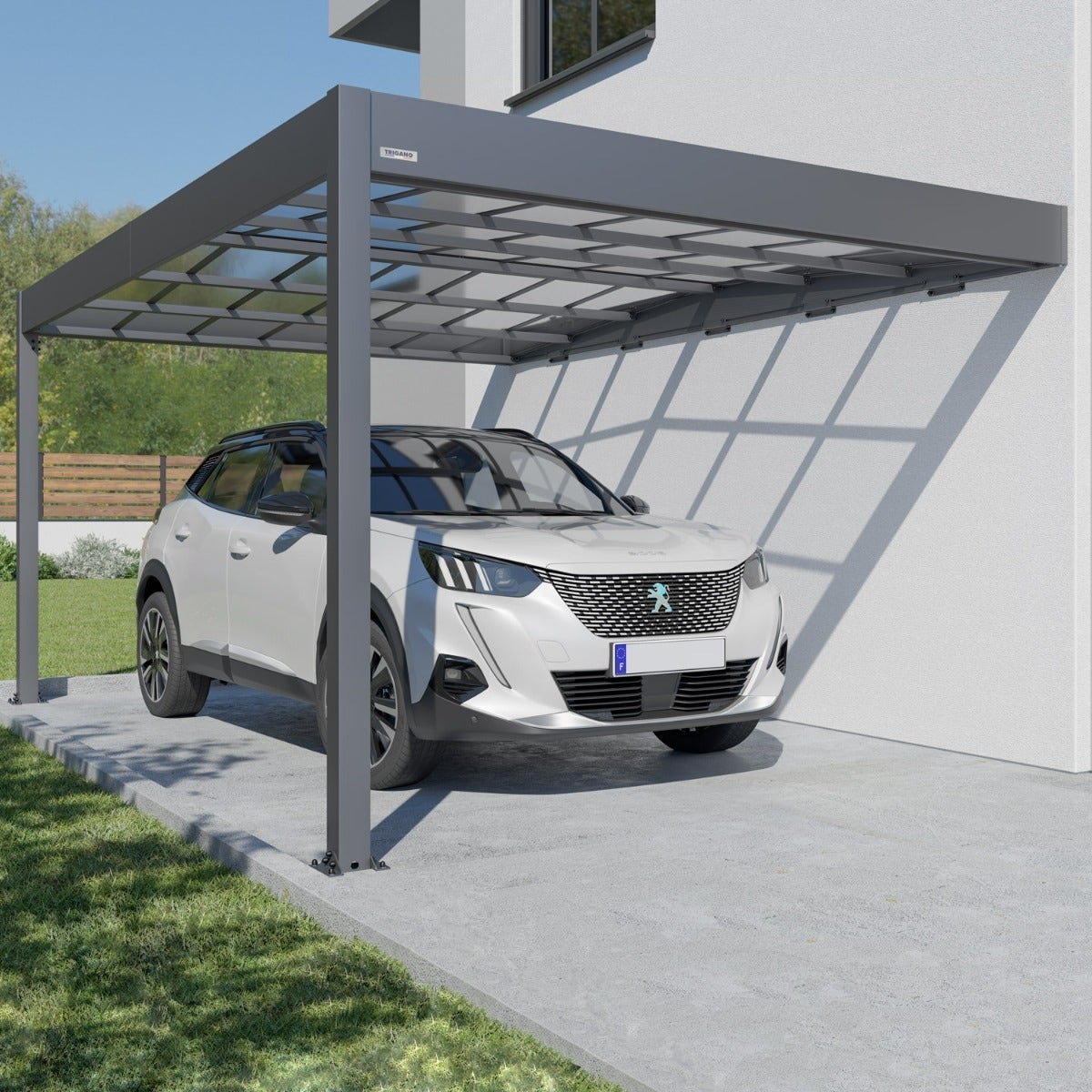 Carport adossé aluminium Trigano LIBECCIO WALL 16 m² | Compact, Robuste & Sécurisé – Image 6
