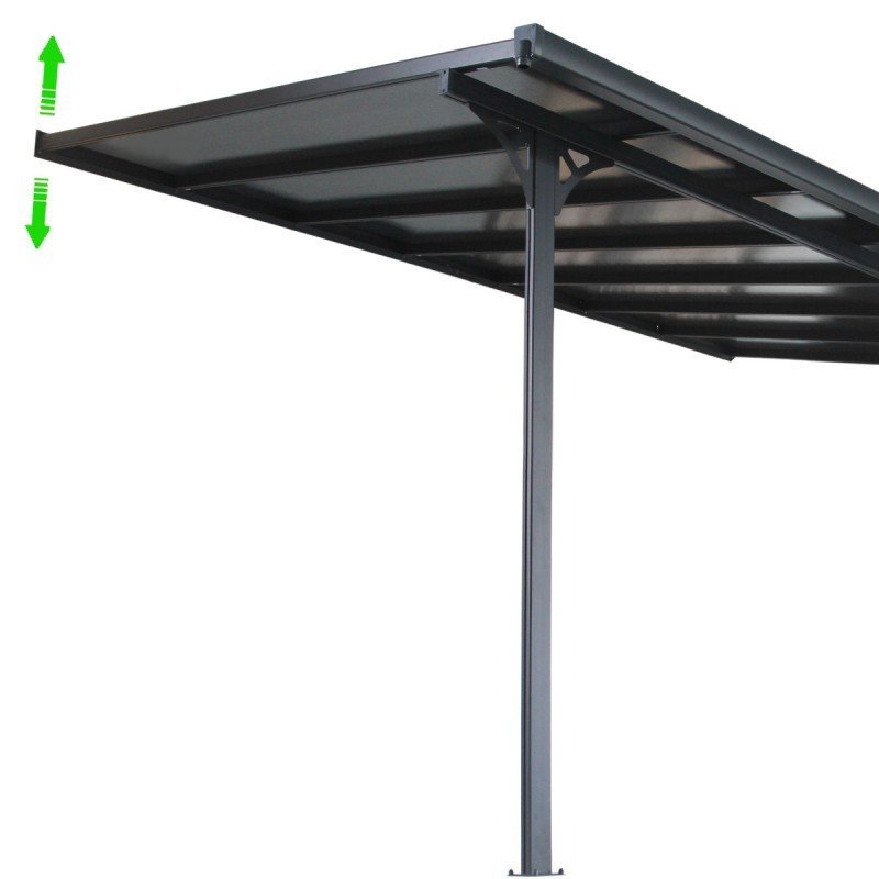 Toit de terrasse ajustable en aluminium laqué blanc 3,05×4,36m X-METAL | Compact, Robuste & Sécurisé – Image 11