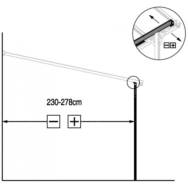 Toit de terrasse ajustable en aluminium laqué blanc 3,05×4,36m X-METAL | Compact, Robuste & Sécurisé – Image 6